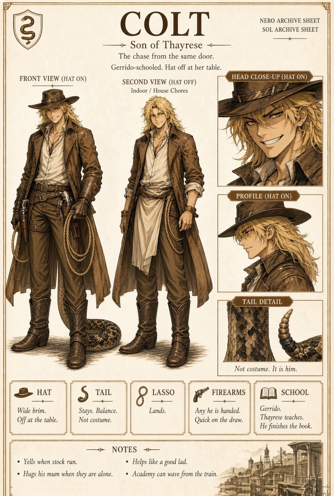 Colt — character sheet