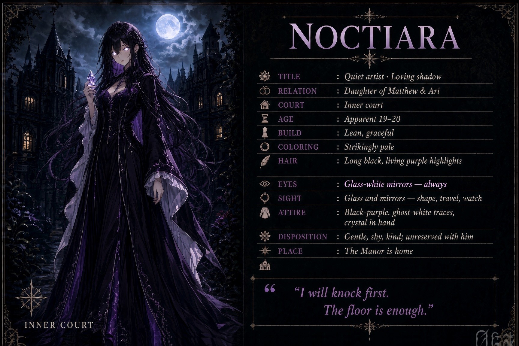 Noctiara — character sheet